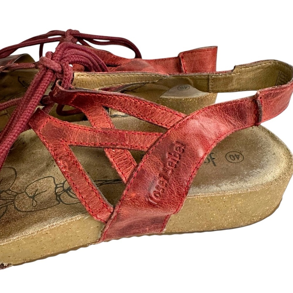 Josef Seibel Tonga Burgundy Red Sandal Size 40 - Picture 4 of 10